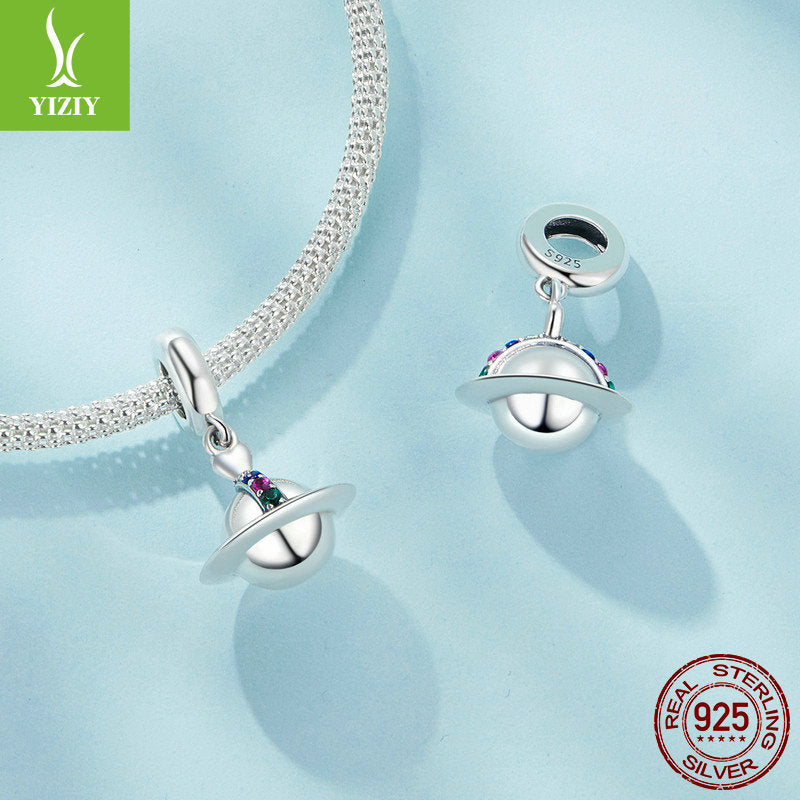Silver Charm Original Romantic Planet DIY Pendant Accessories Personalized Niche Universe s925 Pure Silver Bracelet Beads - V.I.P Digital Presence