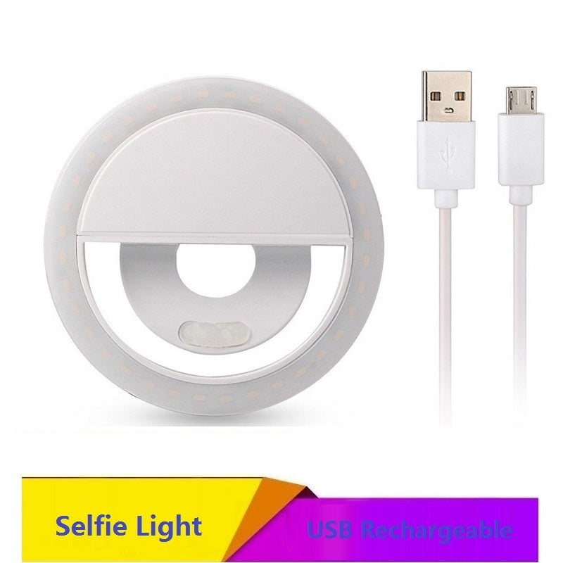 USB charge LED Selfie Ring Light for Iphone Supplementary Lighting Night Darkness Selfie Enhancing for phone Fill Light - V.I.P Digital Presence
