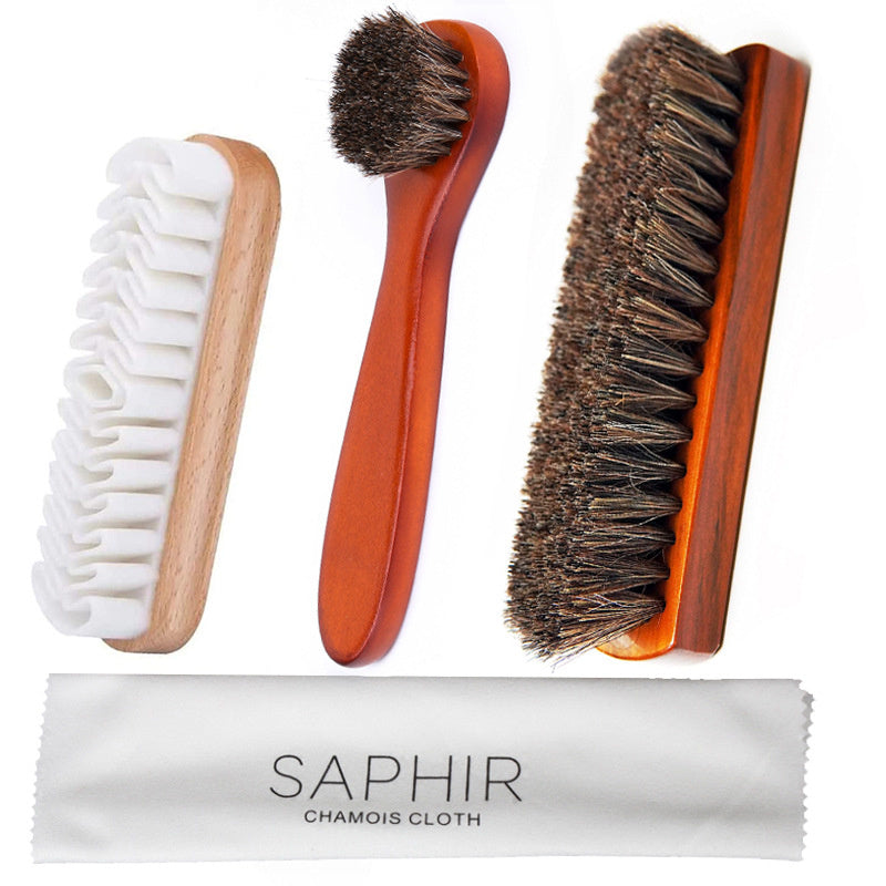 Wood Horsehair Shoe Brush Large Leather Shoe Brush Set Horsehair Shoe Brush Set - V.I.P Digital Presence