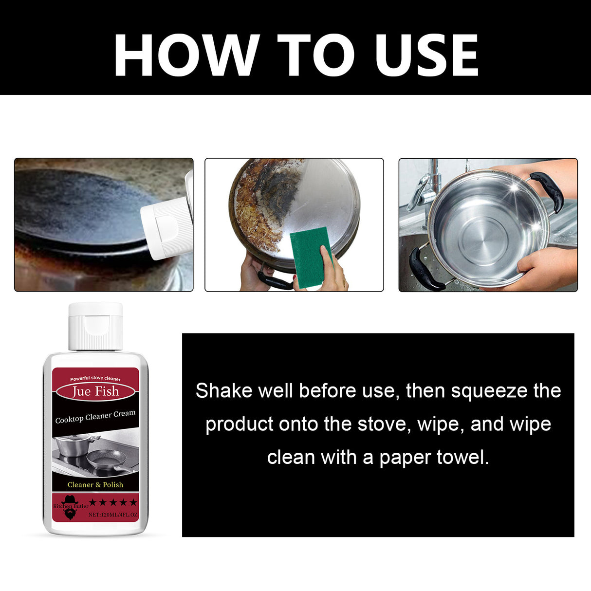 Cooktop Cleaner Cream, Wash The Kitchen Stove Basin To Remove Oil Stains And Dirt To Remove Black Dirt At The Bottom Of The Pot - V.I.P Digital Presence