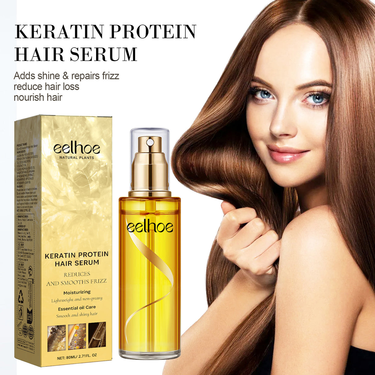 Keratin Hair Essence Spray, Hair Repair To Improve Dry Curly Frizz Pomade Essence - V.I.P Digital Presence