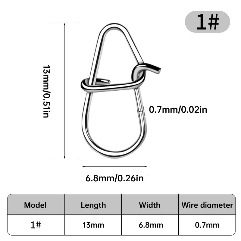 100PCS Stainless Steel Fishing Swivels – Corrosion-resistant for lures/hooks, saltwater/freshwater. - V.I.P Digital Presence