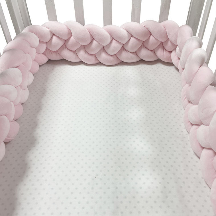 Woven baby bed surround anti-collision strip four strand Fried Dough Twists braid wrapped around the bed surround ins baby child - V.I.P Digital Presence