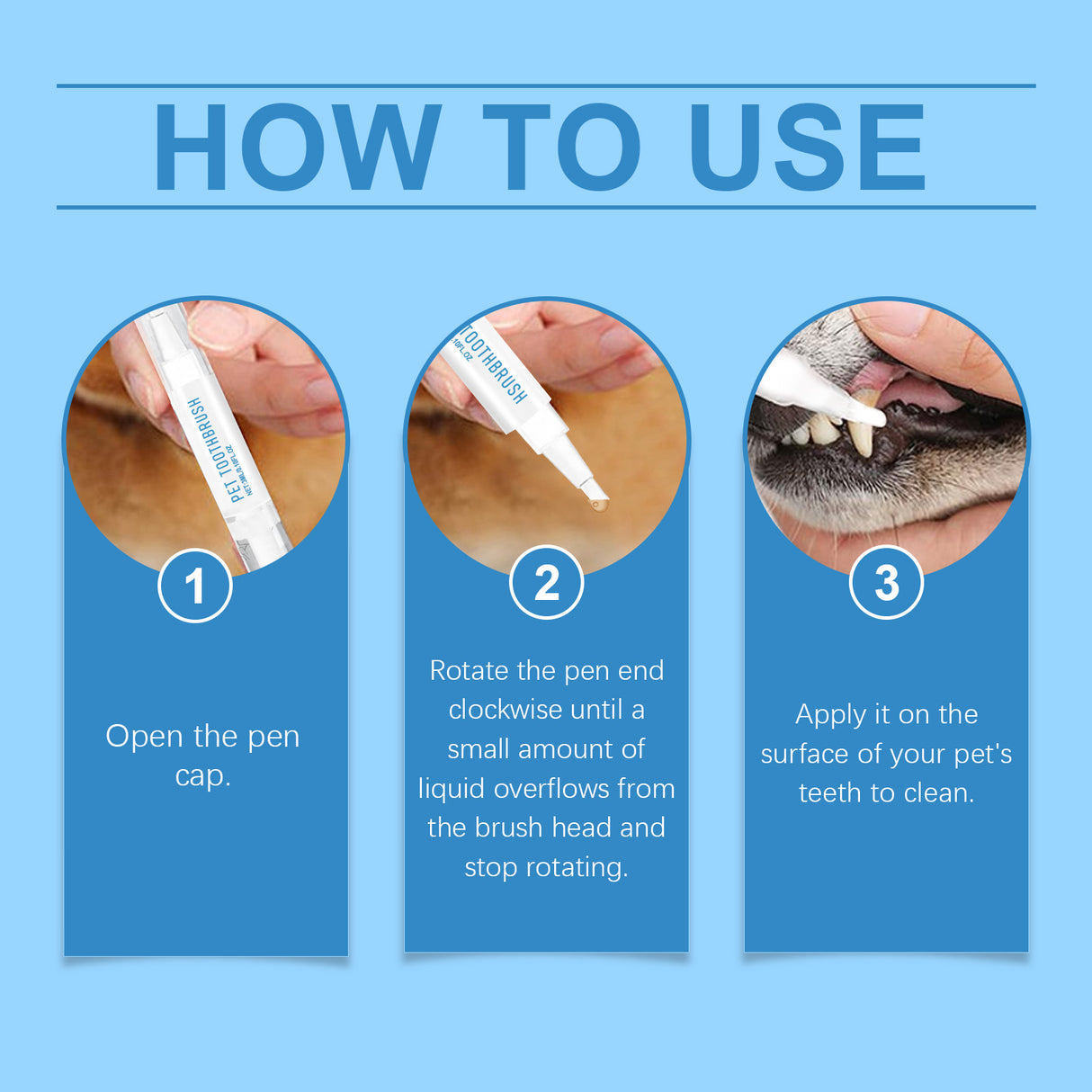 New Pet Toothbrush, Gentle Care, Fresh Breath Clean Bad Breath Pet Teeth Cleaning Pen - V.I.P Digital Presence