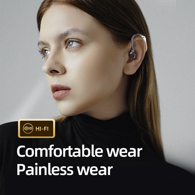 GT-R Bluetooth Earphones Hanging Ear Bone Conduction Wireless Bluetooth Earphones Long Range Office Business Digital Display Screen - V.I.P Digital Presence