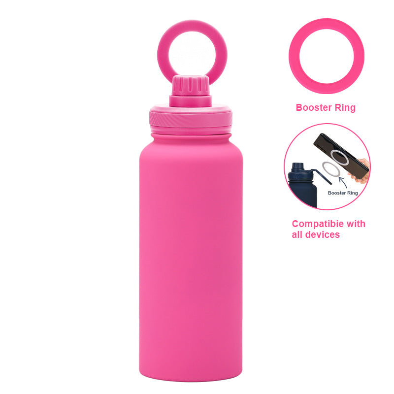 Magnetic Phone Holder Outdoor Large Capacity 1L Wide-Mouth Insulated Stainless Steel Sports Water Bottle - V.I.P Digital Presence