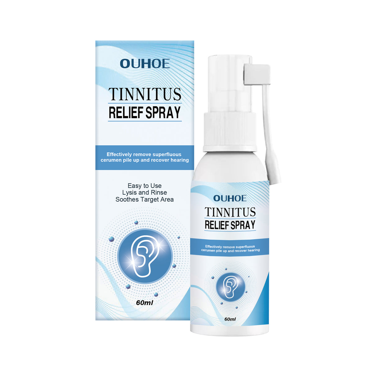 Tinnitus Relief Spray, Relieves Ear Discomfort Earplugs Earwax Cleaning Ear Care Spray - V.I.P Digital Presence