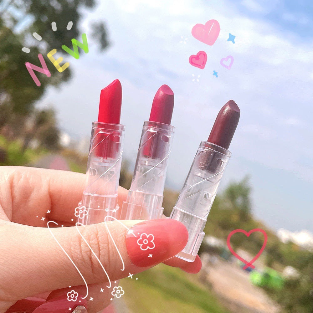 Transparent Shell Lipstick Matte Peach Pink Student Model Plain White Lipstick Sample Lipstick - V.I.P Digital Presence