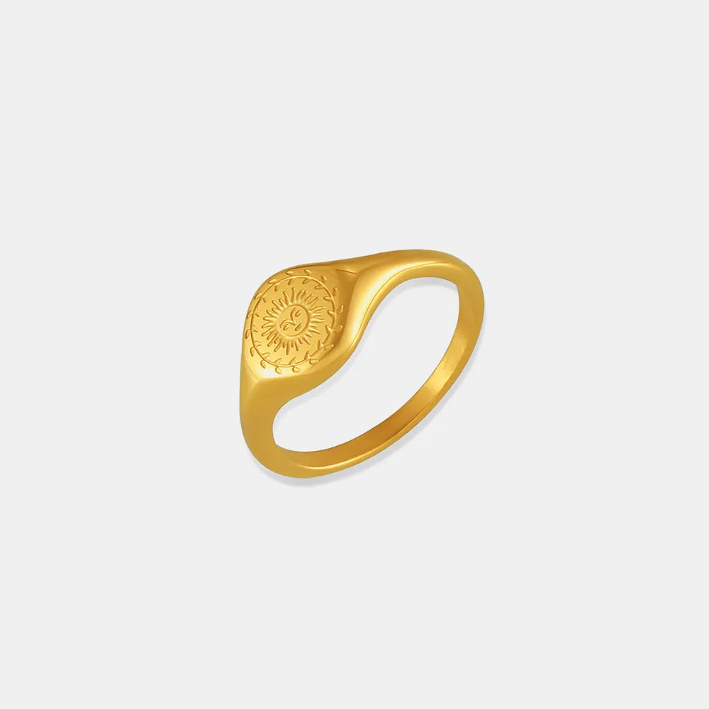 18K Gold-Plated Sun Ring - V.I.P Digital Presence