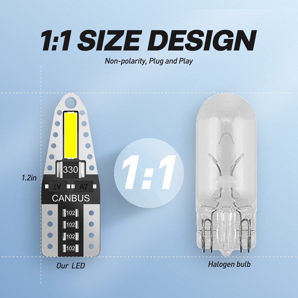 10x T10 LED W5W 194 Car Lights for Honda Civic Accord CRV HRV Jazz Fit NC750X Auto Led Interior Light Trunk Lamp Xenon 6000K 12v - V.I.P Digital Presence