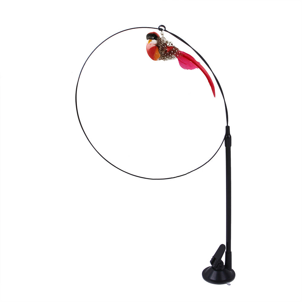 Suction cup cat toy stick that can be attached and held with steel wire multi head interchangeable cat toy and pet supplies - V.I.P Digital Presence