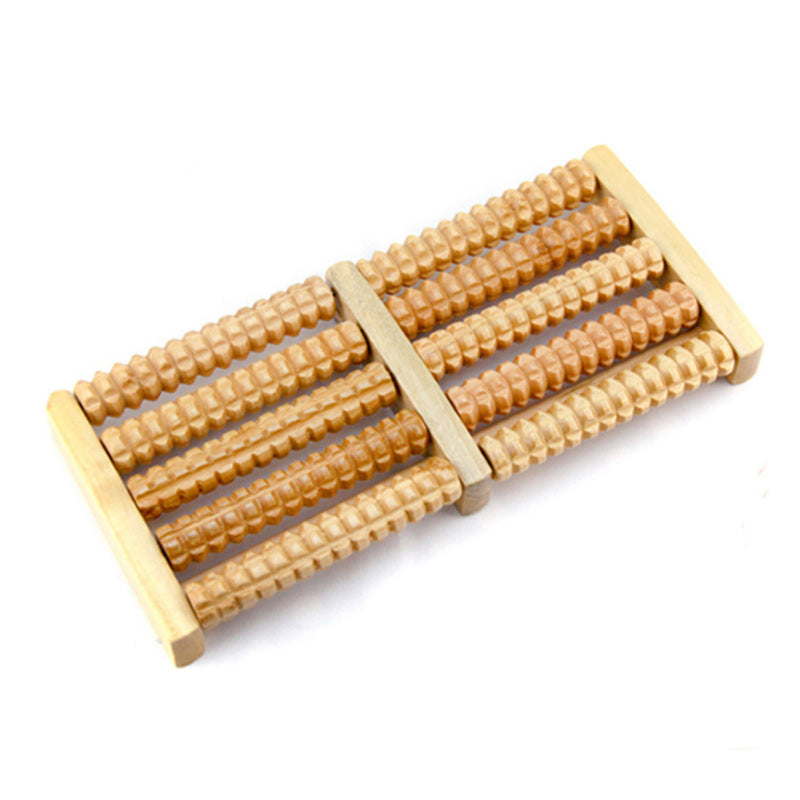 Wooden foot massager high quality wooden five row stress relieving treatment relaxing massage roller health massage tool - V.I.P Digital Presence