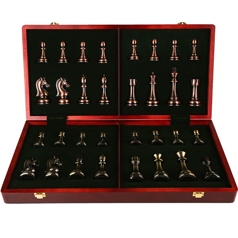 Solid wood folding chessboard oversized chess pieces Western chess - V.I.P Digital Presence