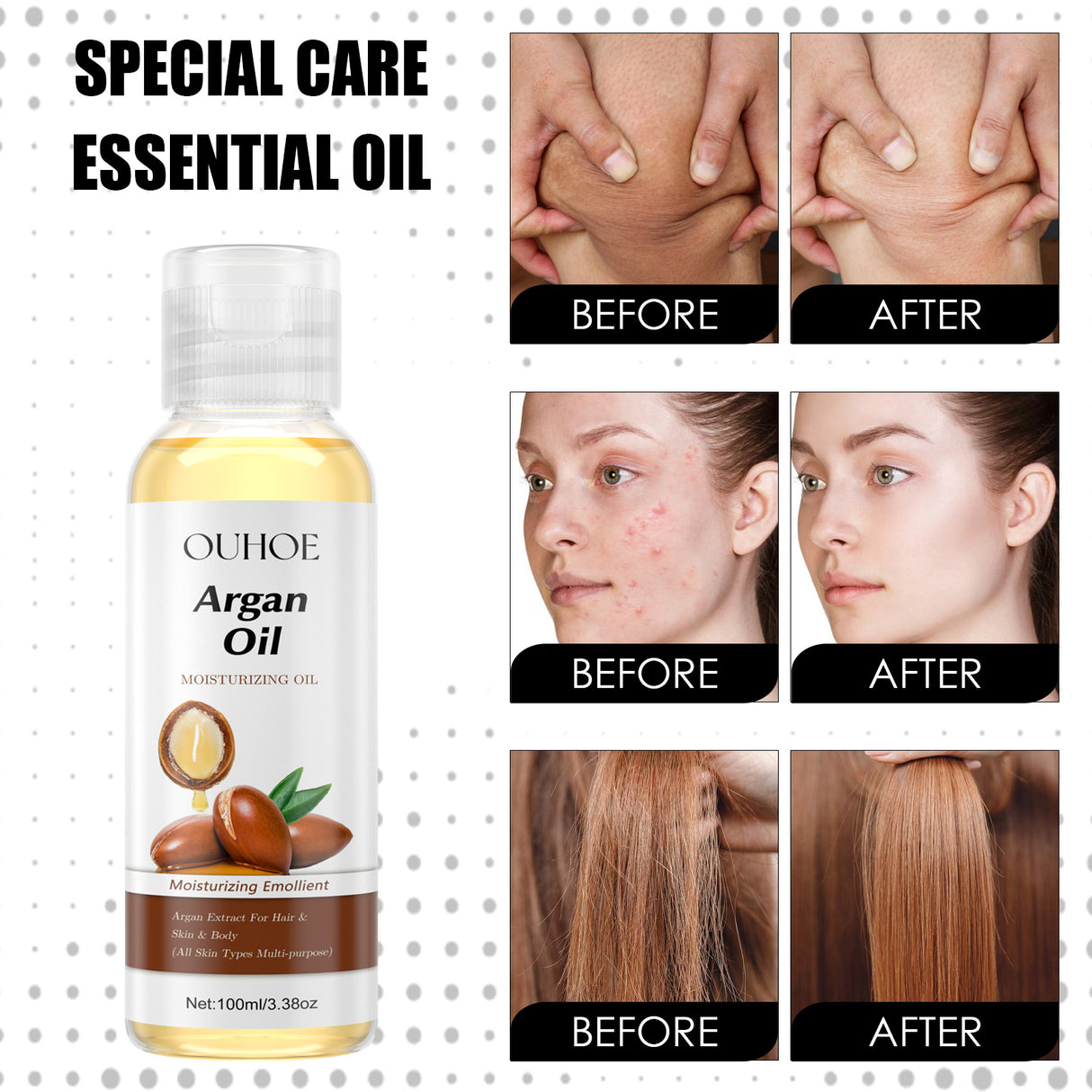 Argan Oil Moisturizes And Tightens Skin, Strengthens Hair, Strengthens Hair, Softens Hair Care Multi-Effect Essential Oil - V.I.P Digital Presence