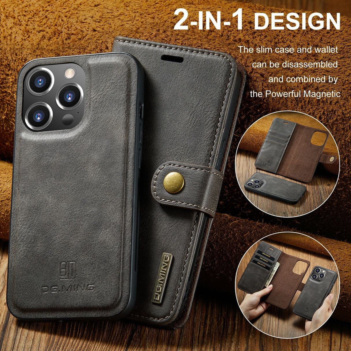 Suitable for iPhone 14 Pro Max Magnet Split Phone Leather Case iPhone 13 Pro Max Protective Case - V.I.P Digital Presence