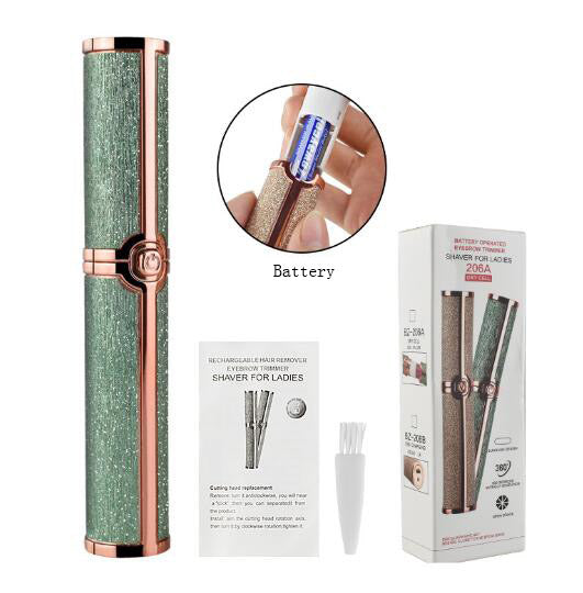 Electric Eyebrow Trimmer Epilator Painless Eye Brow Body Face Lip Shaver Razors Portable Facial Hair Remove - V.I.P Digital Presence