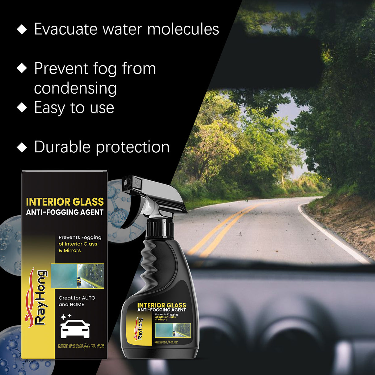 Anti-Fogging For Car Glass Anti-Fogging For Car Glass Front Windshield Cleaning And Brightening Spray - V.I.P Digital Presence