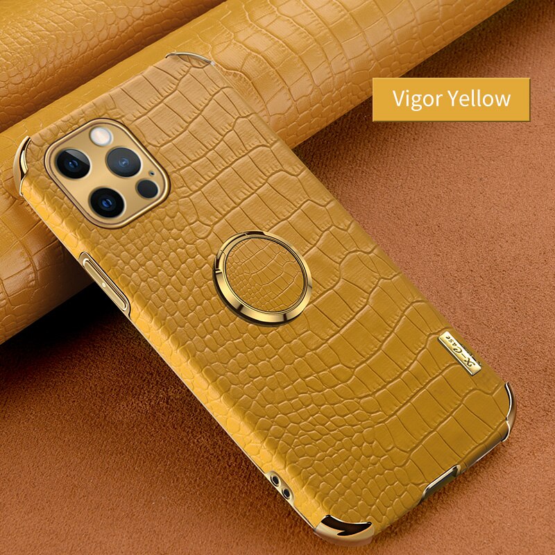 Luxury Crocodile pattern Leather Holder Phone Case For iPhone 11 12 13 Pro Max Mini X XR XSMax 7 8 Plus SE 2020 Shockproof Cover