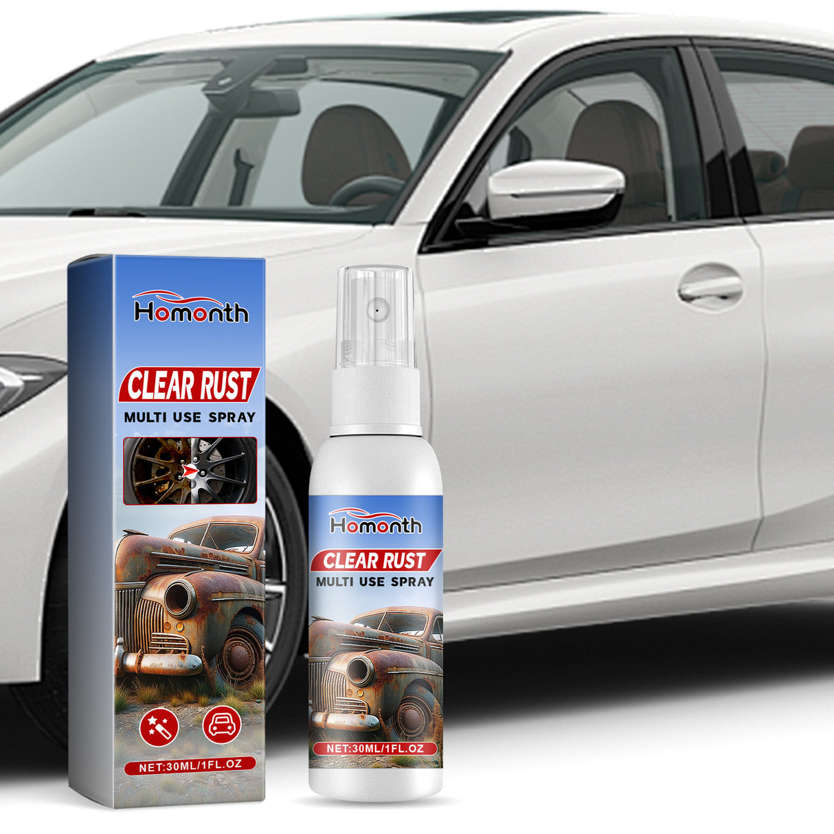 Clear Rust Multi Use Spray, Car Tire Cleaning Decontamination Refurbished Anti-Oxidation Maintenance Cleaner - V.I.P Digital Presence