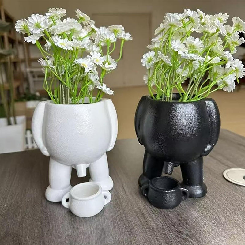 Funny Peeing Vase Planter: A Whimsical Decor Piece for Your Home or Garden. Ideal for Succulents and Makes a Great Novelty Gift! - V.I.P Digital Presence