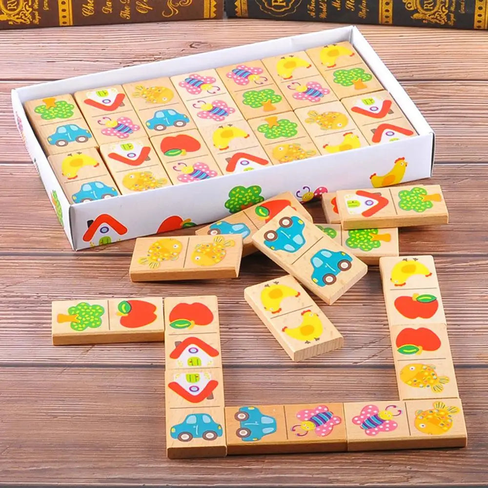 Garden Domino Puzzle Dragon Plate Beech Wood Building Blocks Children's Puzzle Early Education Toys for Boys and Girls - V.I.P Digital Presence