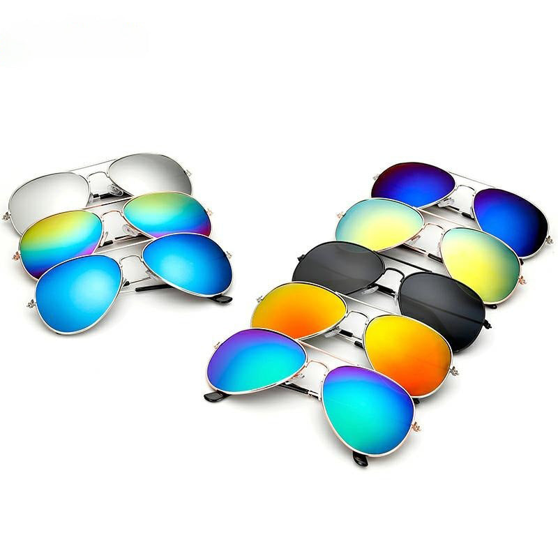 Sunglasses Colorful Toad Glasses Pilot Men And Women Models 3025 Color Film Reflective Sunglasses