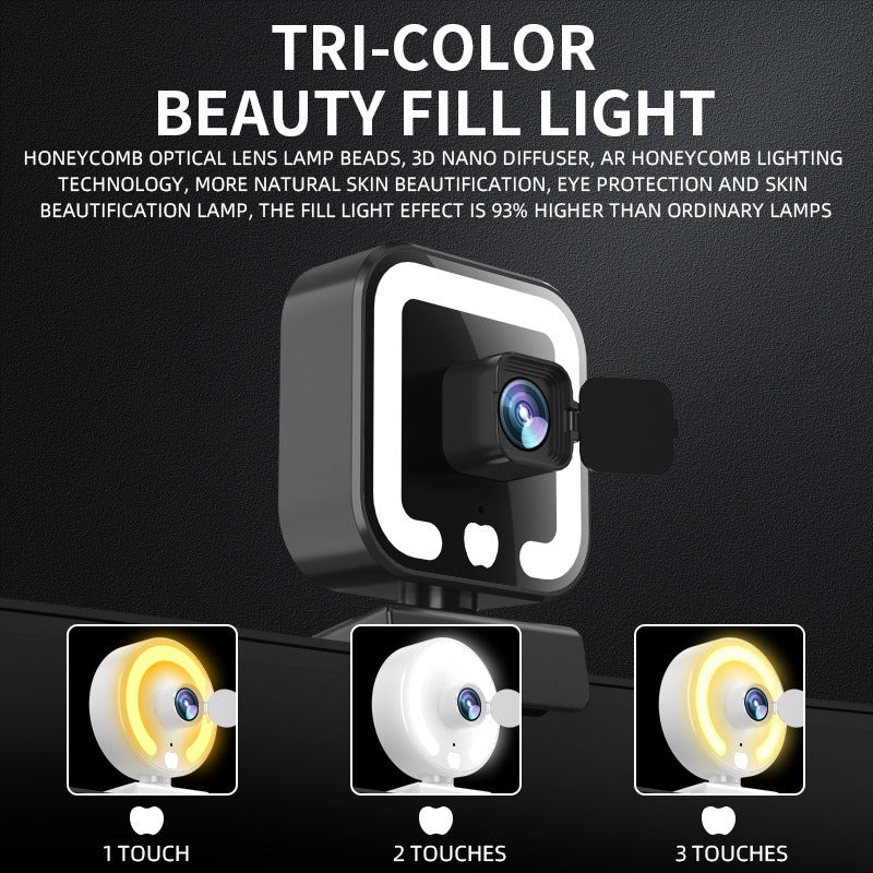 4k beauty autofocus 1080p computer camera high-definition network USB live streaming webcam2k - V.I.P Digital Presence