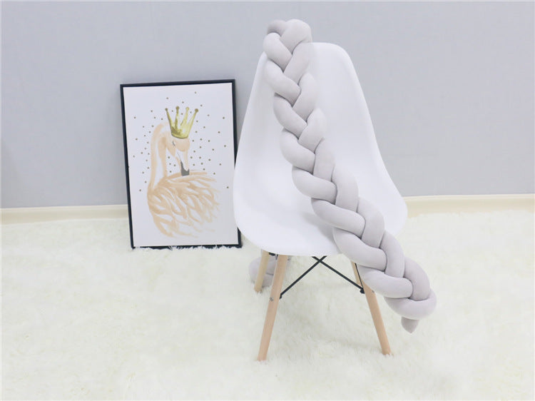 1Pcs 1M/2M/3M Baby Handmade Nodic Knot Newborn Bed Bumper Long Knotted Braid Pillow Baby Bed Bumper Knot Crib Infant Room Decor - V.I.P Digital Presence