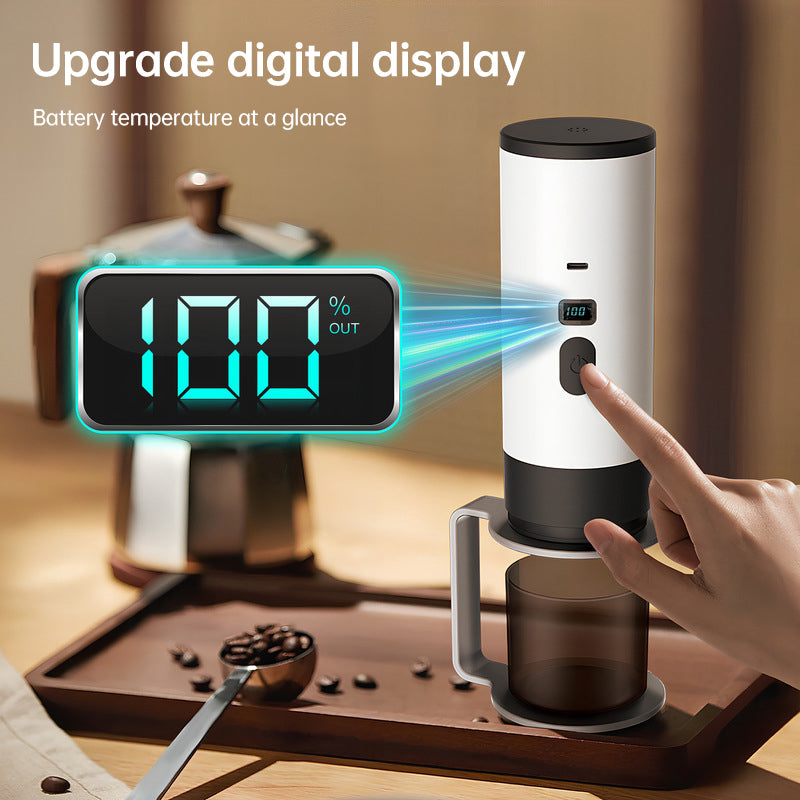 Portable Wireless 3-in-1 Espresso Maker, 7800mAh, Car/Home/Camping, Ground/Capsule Coffee. - V.I.P Digital Presence