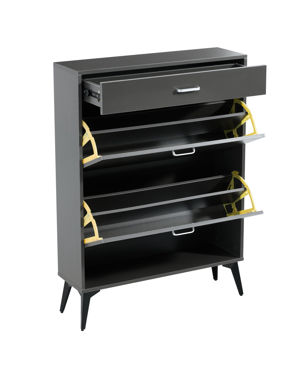 Shoe Cabinet , Shoe storage shelves, Grey - V.I.P Digital Presence