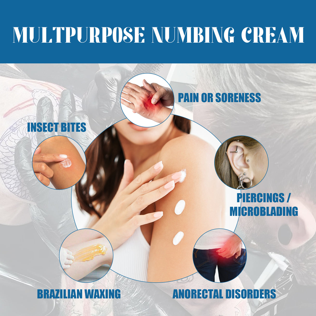 Tattoo Numbing Cream, Cleansing Moisturizing And Repairing Removing Tattoo Marks Skin Care Cream - V.I.P Digital Presence