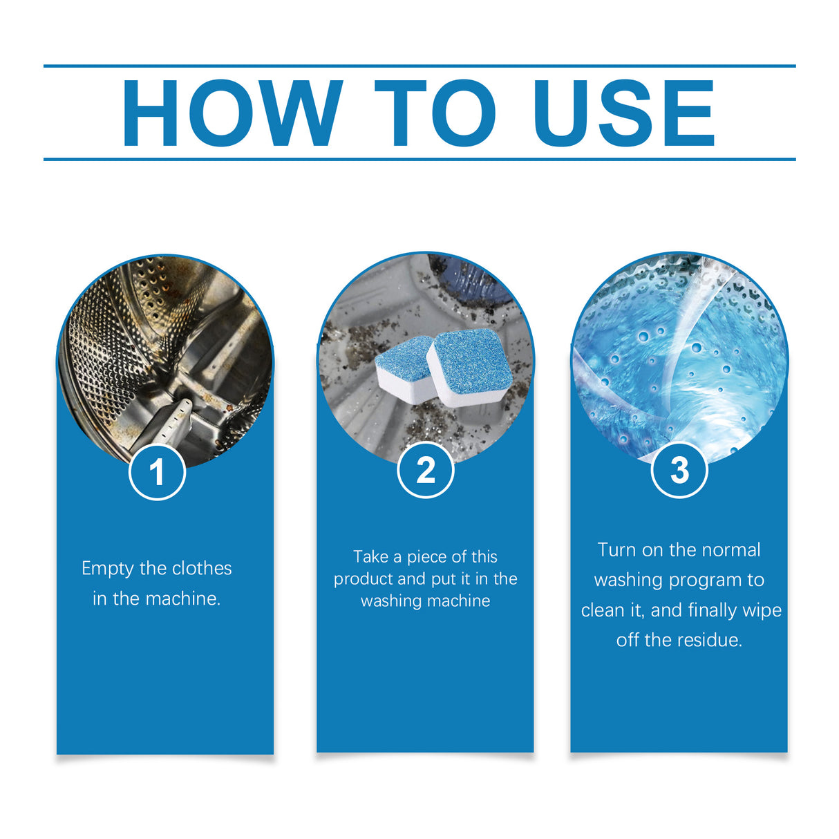 Washing Machine Cleaning Effervescent Sheet Cleaning Dirt Odor Retention Cylinder Cleaning Sheet - V.I.P Digital Presence