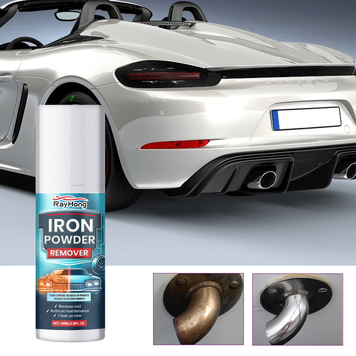 Iron Powder Remover, Strong Cleaning Reconditioning Rust Remover Spray For Car Metal Parts - V.I.P Digital Presence