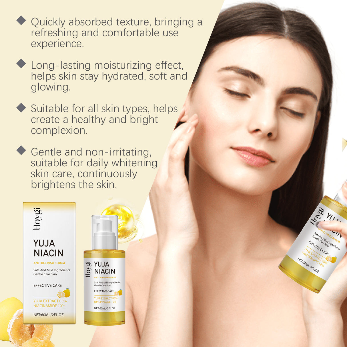 Nicotinamide Brightening Serum Hydrates And Moisturizes Facial Skin