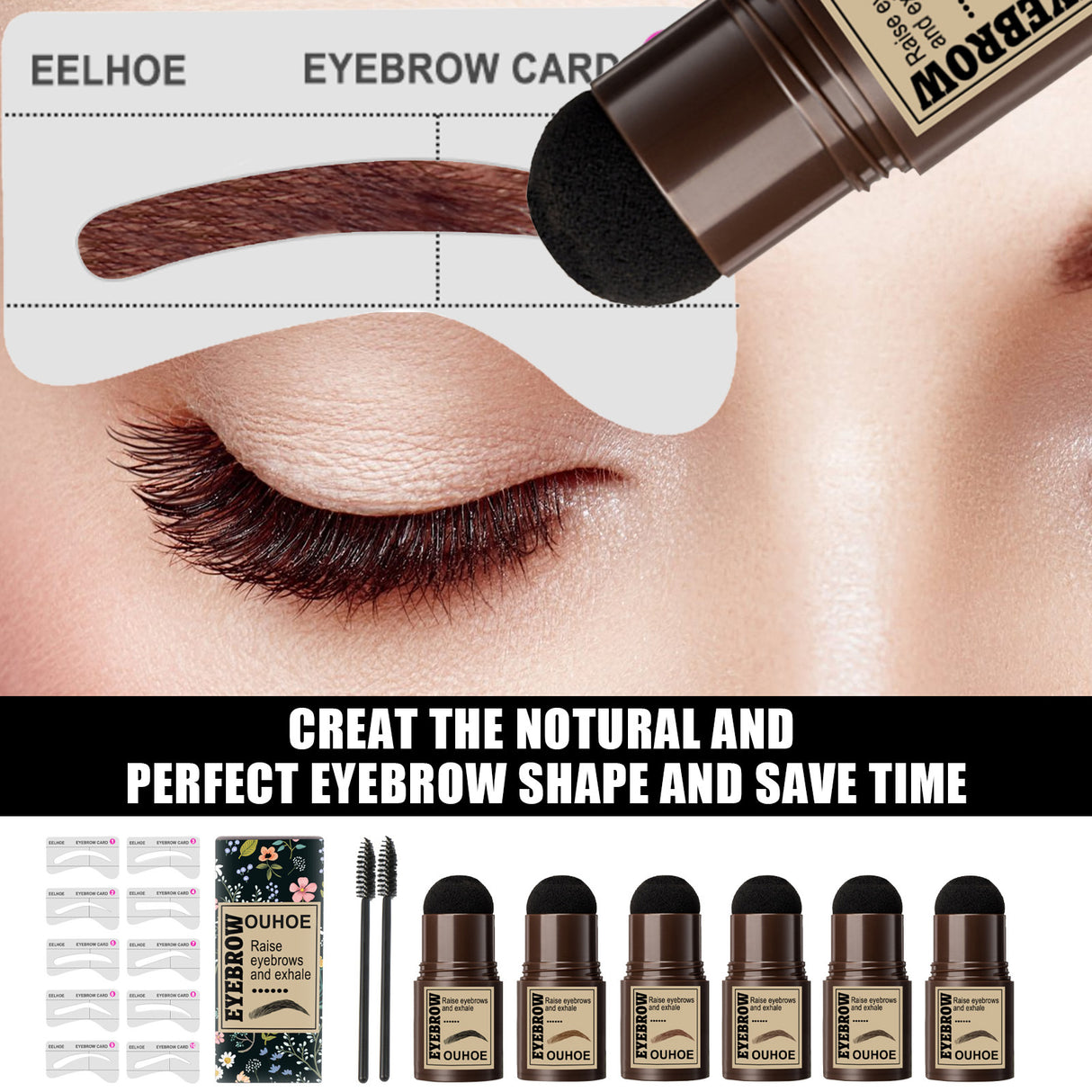 Eyebrow Stamp, Thrushy Brow Print Lazy Waterproof Sweatproof Makeup And Hairline Shade Powder - V.I.P Digital Presence