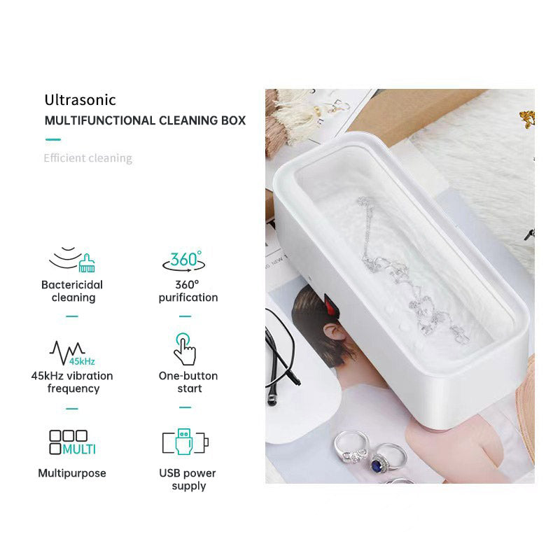 Intelligent Sonic Wave Cleaning Machine, Small Household Cleaner, Portable Electric Ultra Frequency Sonic Wave Cleaning Box - V.I.P Digital Presence