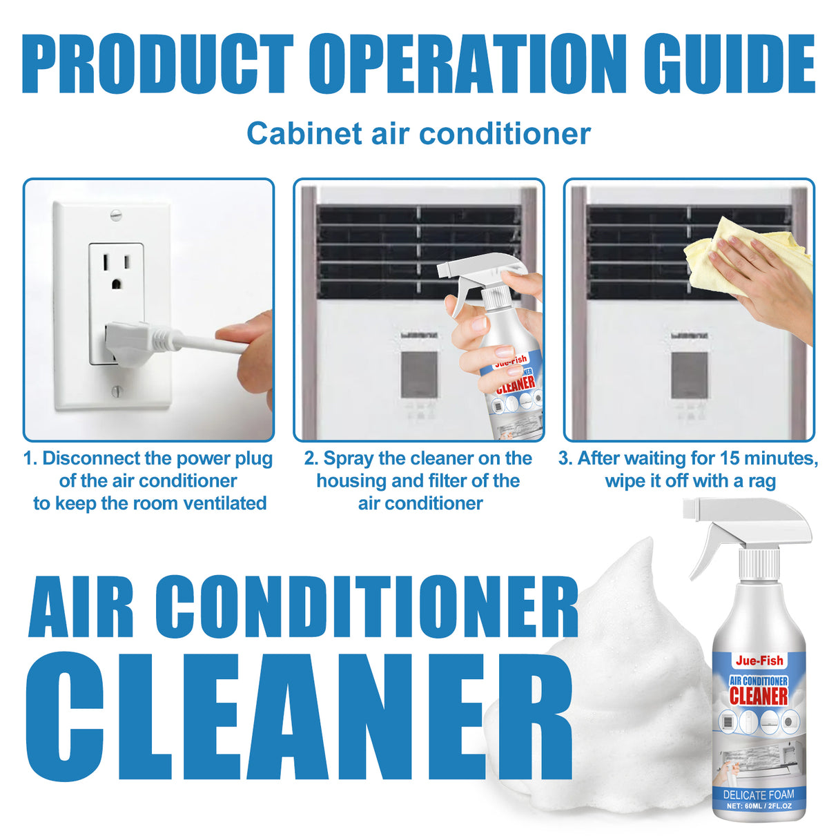 Air Conditioner Cleaner, Household Air Conditioner Hang-Up, Non-Dismantling, Odorless Descaling, Foam Air Conditioner Cleaning - V.I.P Digital Presence