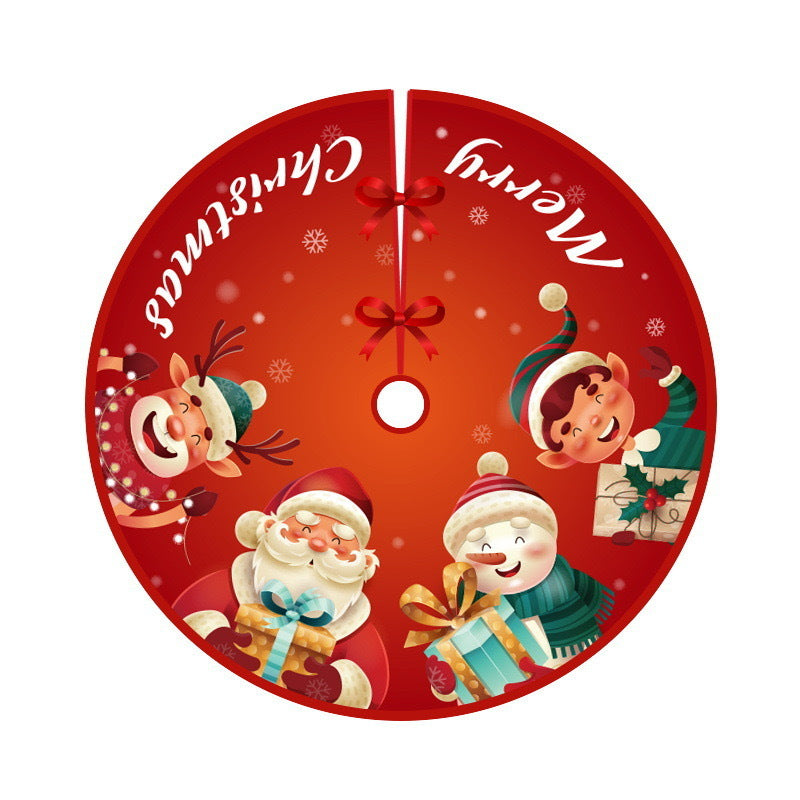 Deer Head Snowflake Santa Claus Gift Box Series Christmas Tree Bottom Decoration Apron Atmosphere Decoration - V.I.P Digital Presence