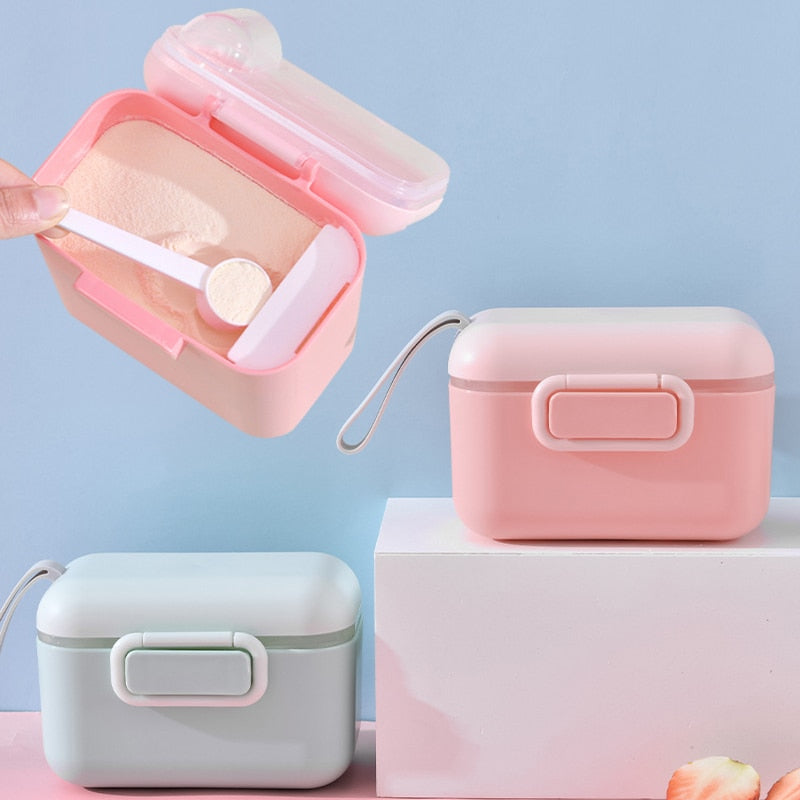 Leche en polvo para bebé, caja portátil para almacenar alimentos, cereales esenciales, leche en polvo para bebés, contenedor para refrigerios para niños pequeños
