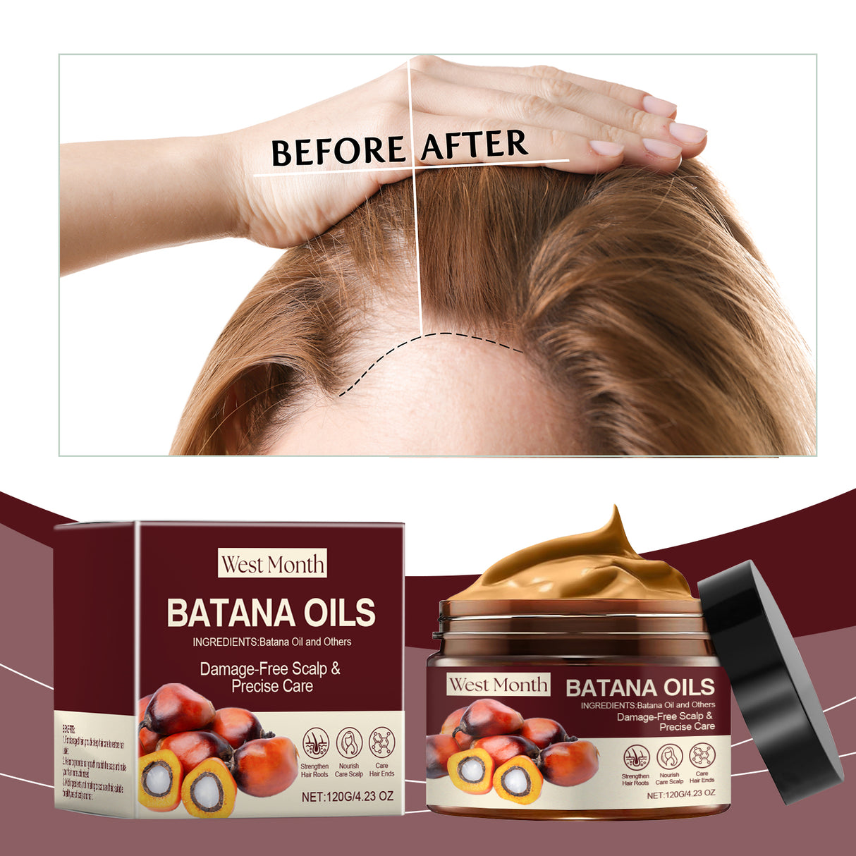 Batana Nourishing Hair Mask, Improve Dry Hair And Frizz Repair Bright And Smooth Hair Mask - V.I.P Digital Presence
