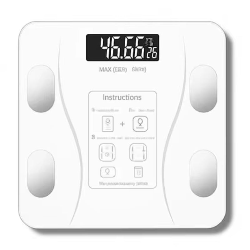 Bluetooth smart scale with app, full-body analysis, iOS/Android, 180kg, high-precision for fitness. - V.I.P Digital Presence