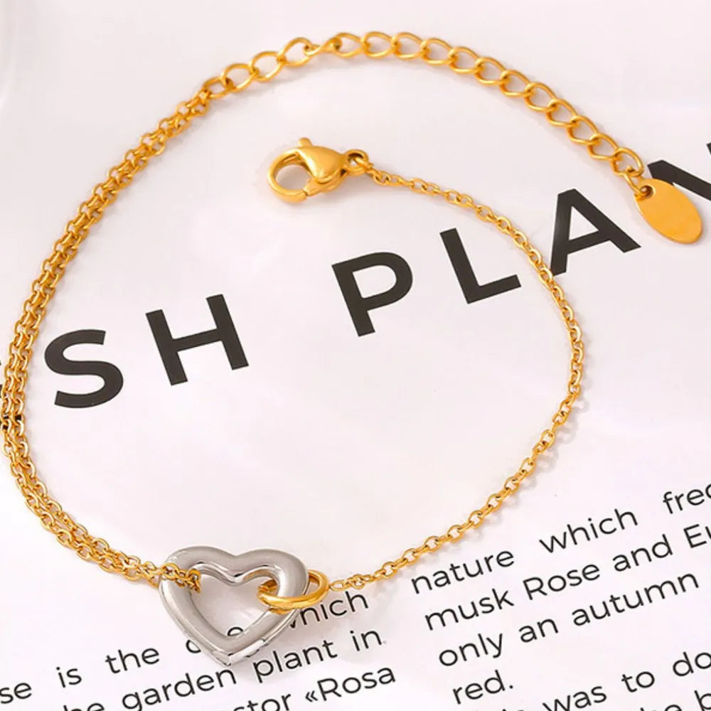 18K Gold-Plated Heart Bracelet - V.I.P Digital Presence