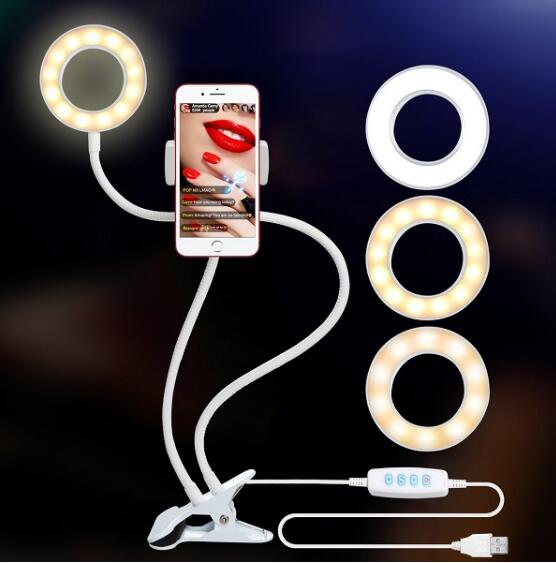 Photo Studio Selfie LED Ring Light with Cell Phone Mobile Holder for Youtube Live Stream Makeup Camera Lamp for iPhone Android - V.I.P Digital Presence