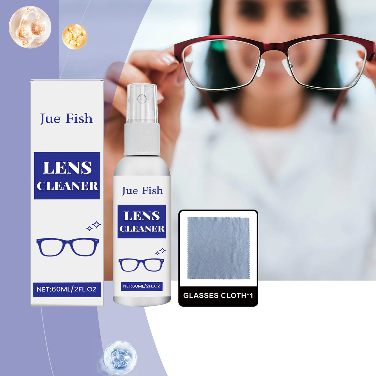 Eyeglass Cleaning Spray Cleans And Maintains Lenses With Anti-Fogging And Clear Vision Portable Cleaning Spray - V.I.P Digital Presence
