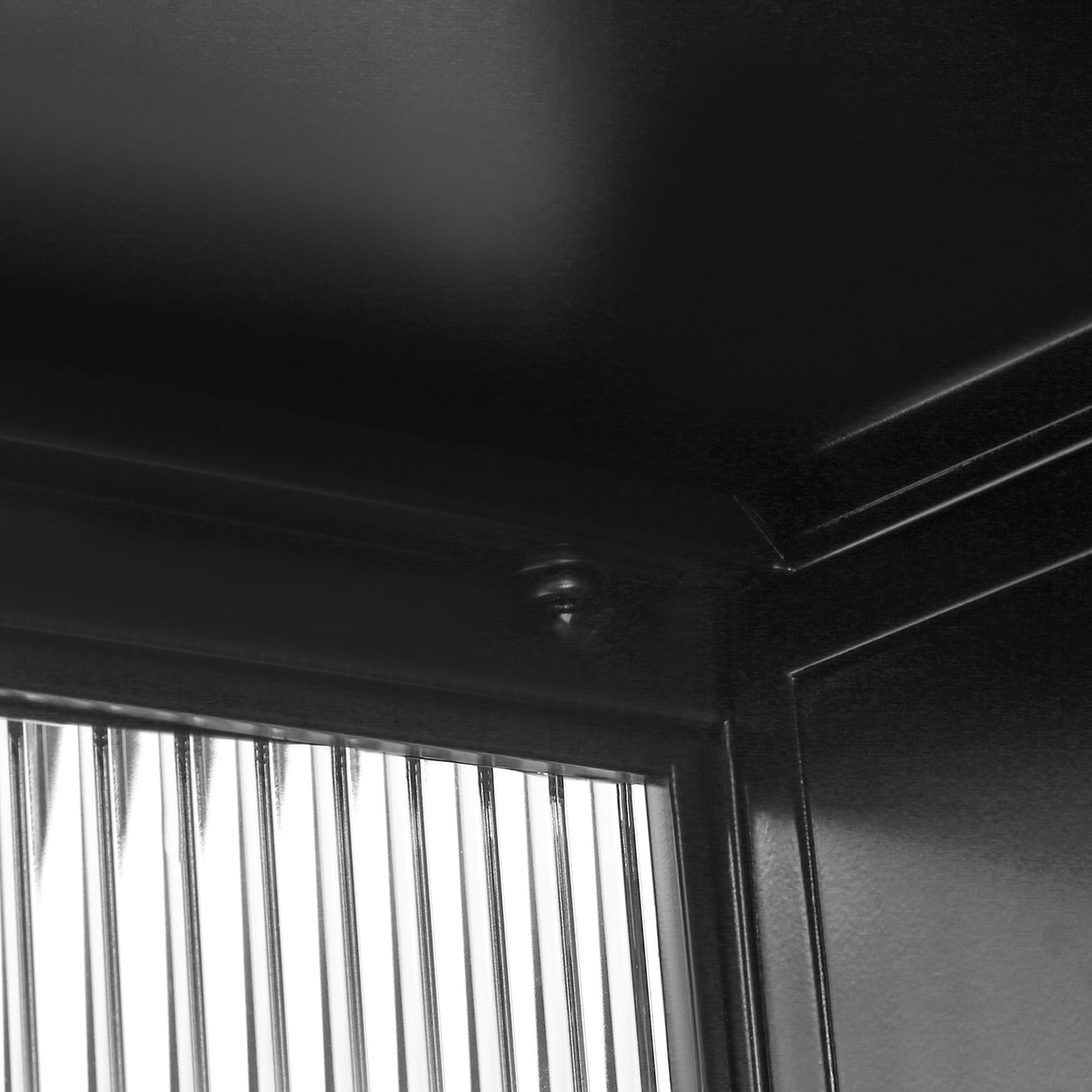 27.56"Glass Doors Modern Two-door Wall Cabinet with Featuring Three-tier Black