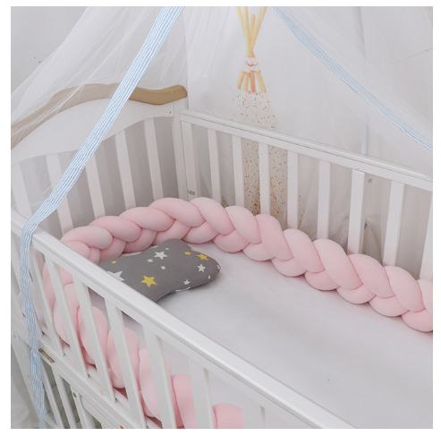 100cmBaby Bumper Bed Braid Knot Pillow Cushion Bumper for Infant Kids Crib Protector Cot Bumper Room Decor Anti-collision Bumper - V.I.P Digital Presence