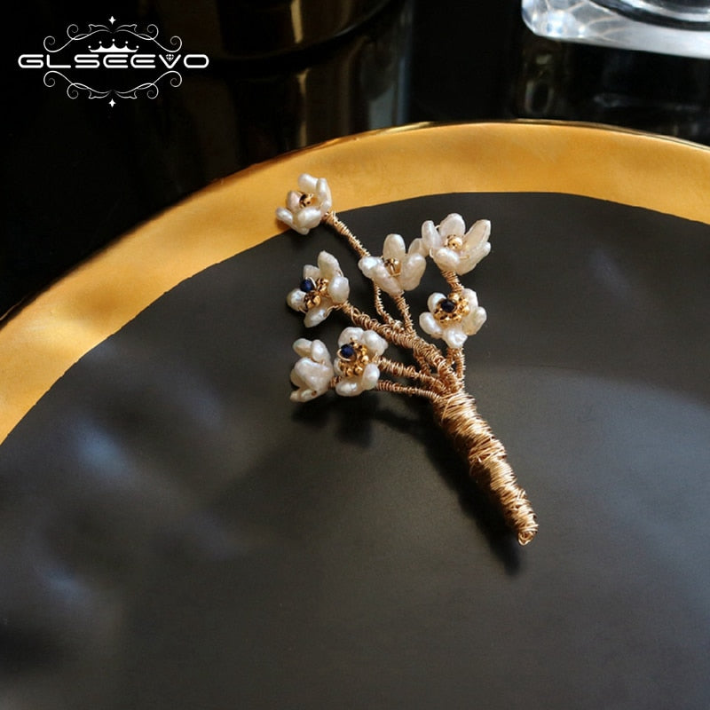 GLSEEVO Natural Shell Flower Handmade Tree Brooch For Women Party Beautiful Brooches Broche Femme Bijoux Luxury Jewellery - V.I.P Digital Presence