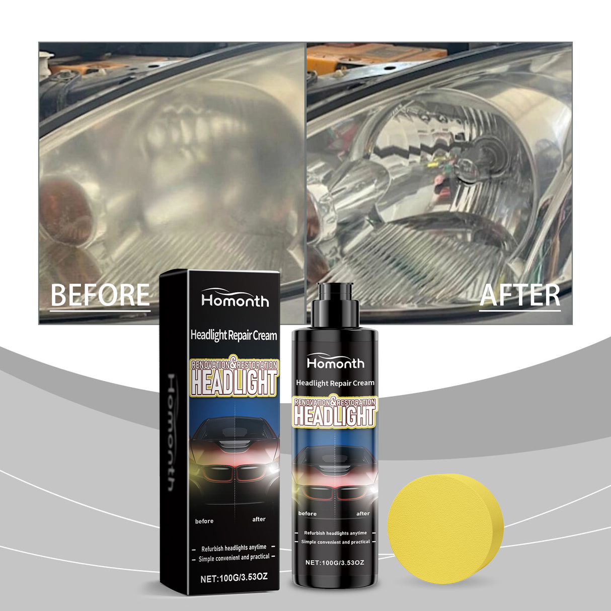 Automotive Headlight Repair Paste, Fill Scratches Repair Wear Lamps Care Maintenance Lamp Supplies - V.I.P Digital Presence
