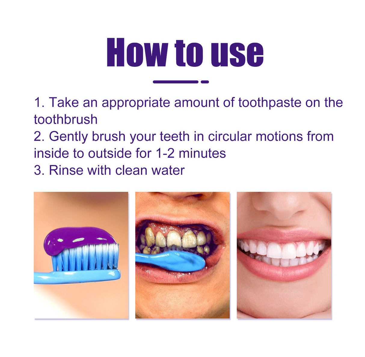 V34 Purple Toothpaste, Cleaning Bad Breath Teeth Stains Beauty Whitening Tooth Care Toothpaste - V.I.P Digital Presence