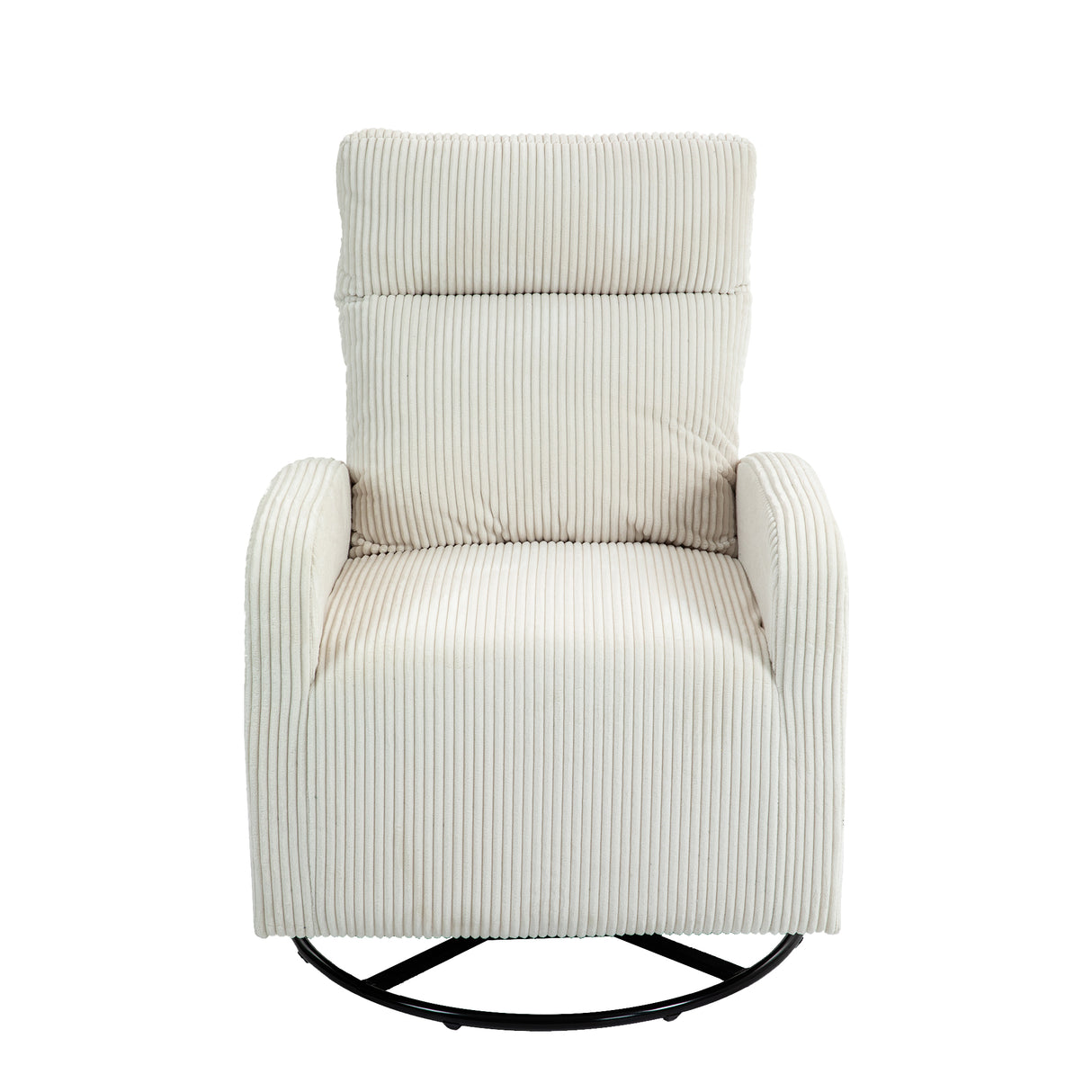 JiaDa Upholstered Swivel Glider.Flannel fabric.Rocking Chair for Nursery in Beige.Modern Style One Left Bag - V.I.P Digital Presence